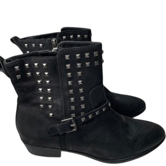 Lauren Ralph Lauren Boots Womens Black Leather Shaelynn Studded Moto Ankle 9.5B - Picture 3 of 7